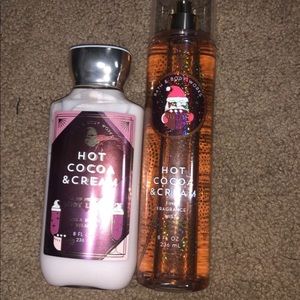 bath and body works hot cocoa and cream set